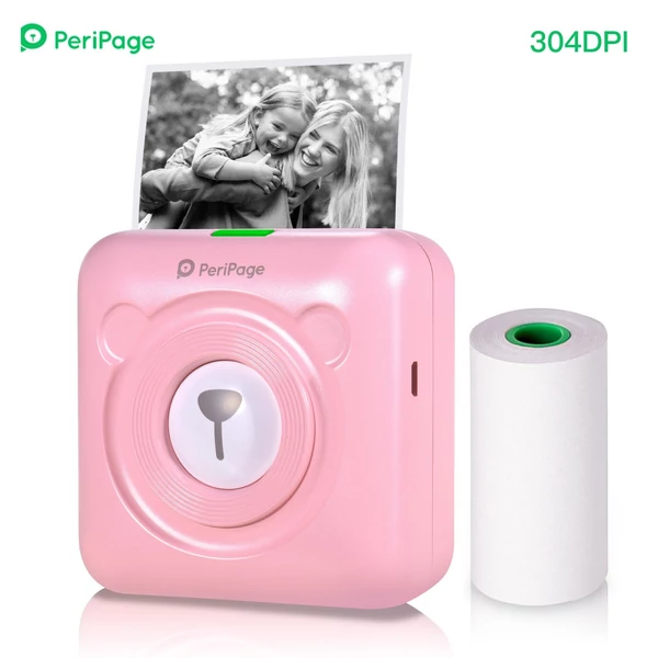 PeriPage A6 mini hőnyomtató – vezeték nélküli, tintamentes nyomtatás képekhez, címkékhez és jegyzetekhez, Android/iOS/Windows kompatibilis