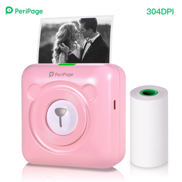 PeriPage A6 mini hőnyomtató – vezeték nélküli, tintamentes nyomtatás képekhez, címkékhez és jegyzetekhez, Android/iOS/Windows kompatibilis