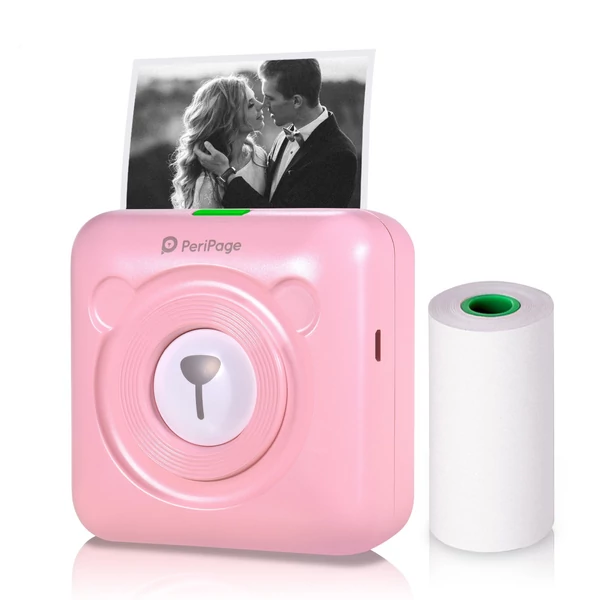 PeriPage A6 mini hőnyomtató – vezeték nélküli, tintamentes nyomtatás képekhez, címkékhez és jegyzetekhez, Android/iOS/Windows kompatibilis