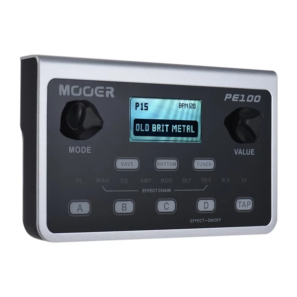 MOOER PE100 hordozható multieffektes processzor – gitár effektpedál