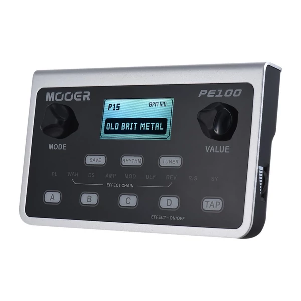 MOOER PE100 hordozható multieffektes processzor – gitár effektpedál