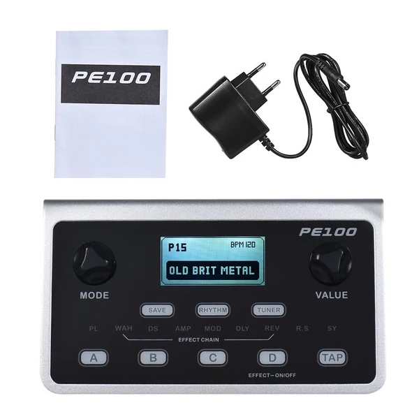 MOOER PE100 hordozható multieffektes processzor – gitár effektpedál