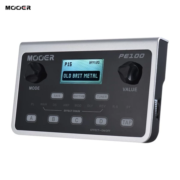 MOOER PE100 hordozható multieffektes processzor – gitár effektpedál