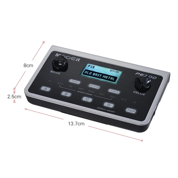 MOOER PE100 hordozható multieffektes processzor – gitár effektpedál