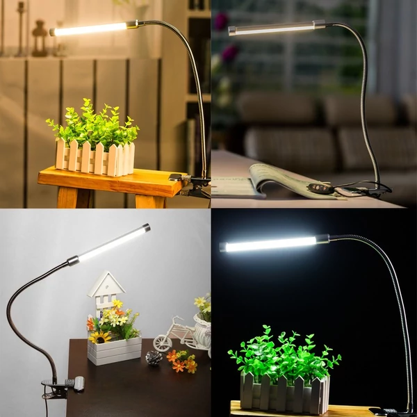 10W szemkímélő LED csíptetős lámpa – asztali/íróasztali olvasólámpa