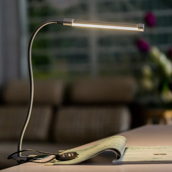 10W szemkímélő LED csíptetős lámpa – asztali/íróasztali olvasólámpa