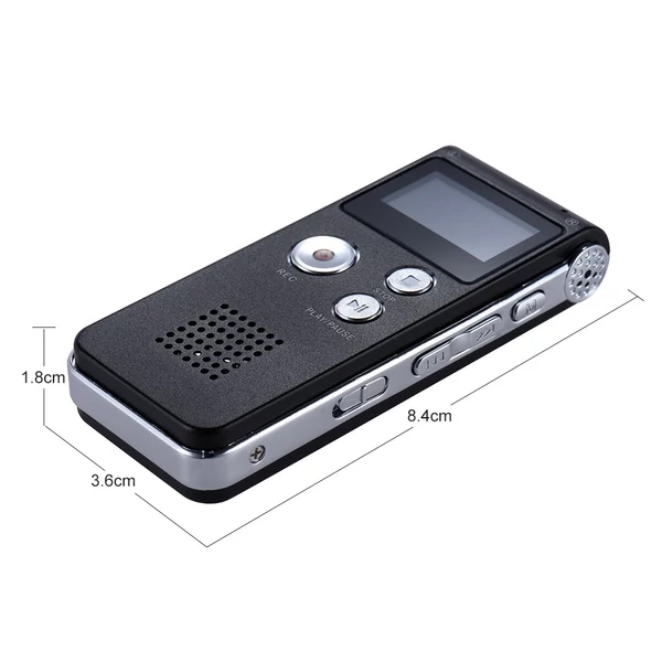 SK-012 8 GB-os intelligens digitális hangrögzítő, diktafon, MP3 zenelejátszó, hangvezérlés, VAR A-B ismétlés