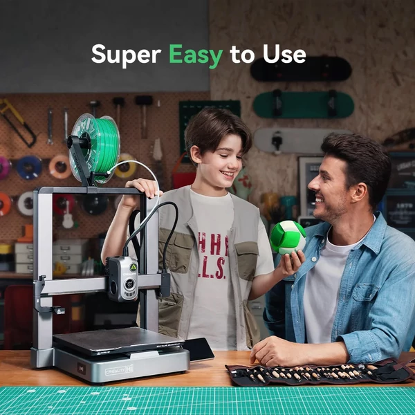 Creality Hi Combo 3D nyomtató + 4 kg Hyper PLA filament - 1 kg lila + 1 kg kék + 1 kg piros + 1 kg barackrózsaszín