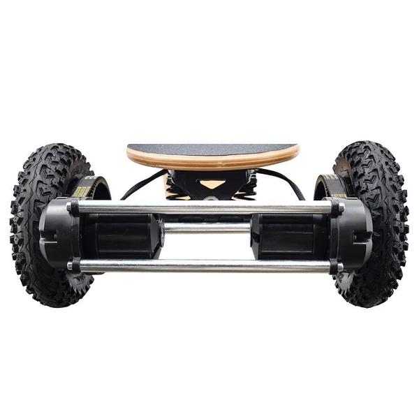 SYL-08 V3 elektromos terep gördeszka távirányítóval, 1450W motor, 38km/h, 10Ah, juhar, 8" kerék, 130kg - Fekete