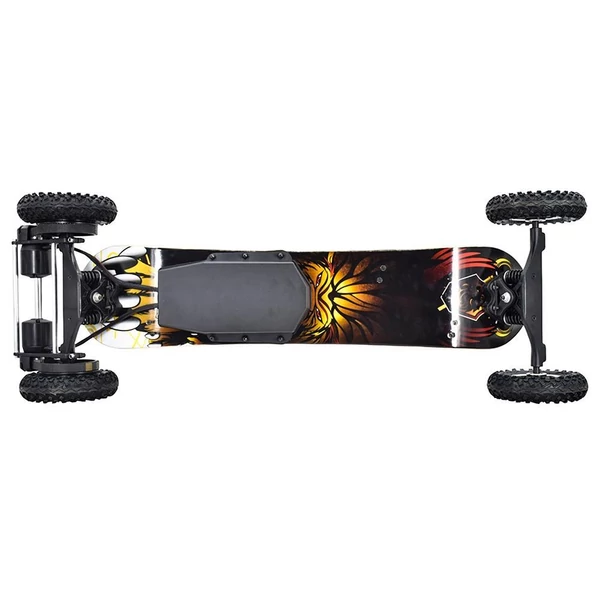 SYL-08 V3 elektromos terep gördeszka távirányítóval, 1450W motor, 38km/h, 10Ah, juhar, 8" kerék, 130kg - Fekete
