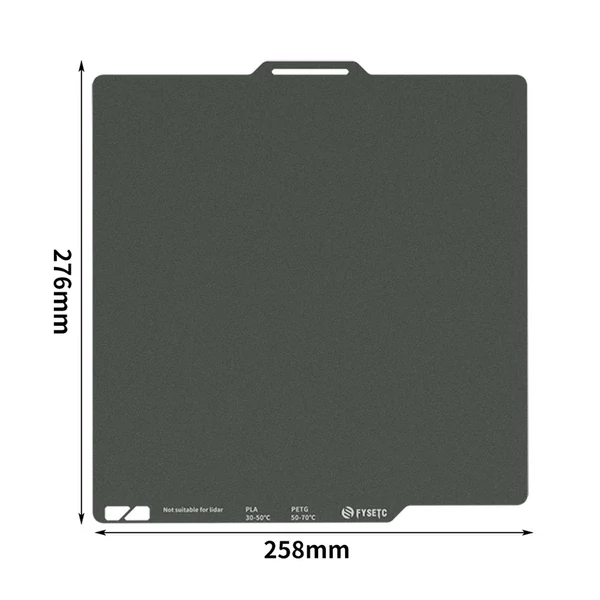FYSETC CryoNix nyomtatólap, kétoldalas, alacsony hőmérsékletű, 258x276mm, Bambu Lab X1 P1 A1-hez