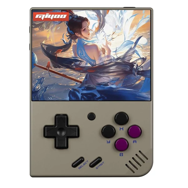 MIYOO Mini Plus 3.5" 2,5D IPS kijelzős játékkonzol, 64GB TF kártya - Szürke