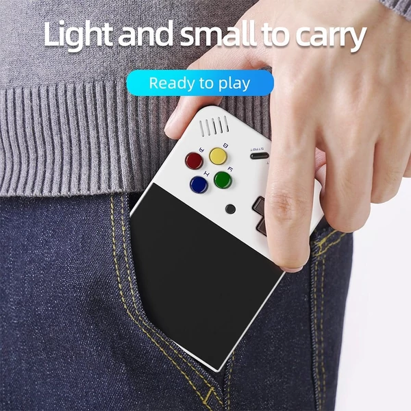 MIYOO Mini Plus 3.5" 2,5D IPS kijelzős játékkonzol, 64GB TF kártya - Fehér