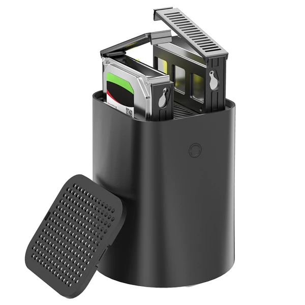 AOOSTAR R1 mini PC/NAS/router, Intel N150, 16GB RAM, 512GB SSD, 4K kijelző, WiFi 6, 2x2.5G LAN, dupla ventilátor