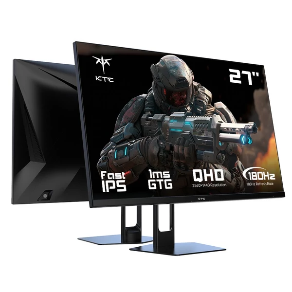 KTC H27T22C 27" gaming monitor, 2560x1440, 180Hz, 1ms, FAST IPS, FreeSync & G-Sync, 124% sRGB, alacsony kékfény, villódzásmentes
