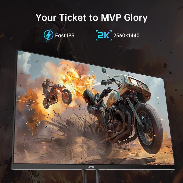 KTC H27T22C 27" gaming monitor, 2560x1440, 180Hz, 1ms, FAST IPS, FreeSync & G-Sync, 124% sRGB, alacsony kékfény, villódzásmentes