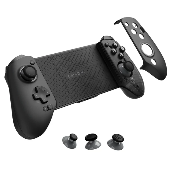 GameSir G8 Plus Bluetooth játékvezérlő, 6 tengelyes giroszkóp, Hall-effektus karok, 1000mAh, Switch/iOS/Android/PC - Fekete
