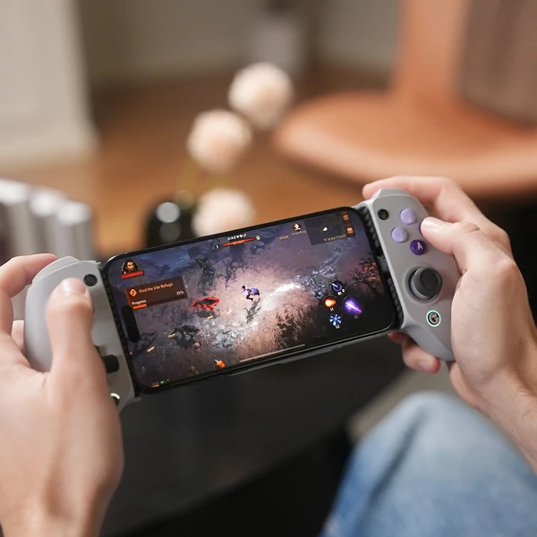 GameSir G8 Galileo Bluetooth játékvezérlő, 6 tengelyes giroszkóp, Hall-effektus karok, 1000mAh, Switch/iOS/Android/PC - Szürke