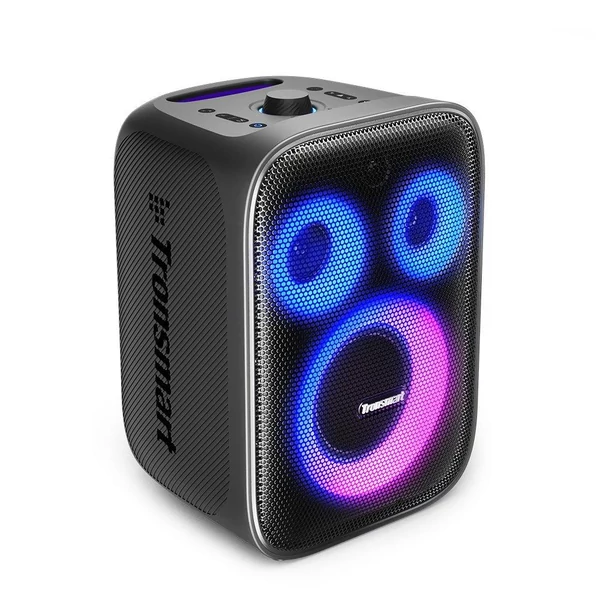 Tronsmart Halo 200 Karaoke Party hangszóró 120W, 2 vezeték nélküli mikrofonnal – Fekete