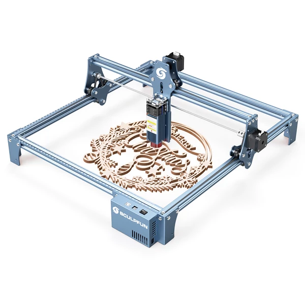 SCULPFUN S9 5,5W lézergravírozó + lézerágy + forgóhenger