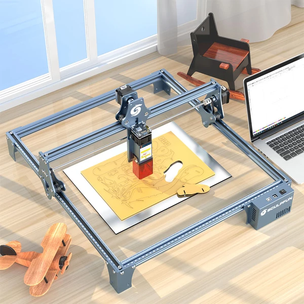 SCULPFUN S9 Pro 10W lézergravírozó, 0,06mm pontosság, 15mm fa vágás, LaserGRBL/LightBurn támogatás, 400×410mm