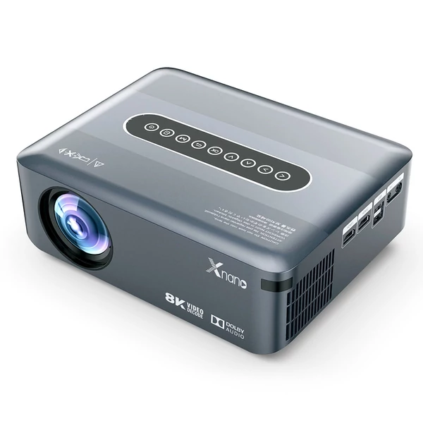 XNANO X1 Android 9.0 LCD projektor, 1080P natív, 12000LM, Dolby Audio, WiFi, Bluetooth, HDR10+, 8K, 2GB/16GB