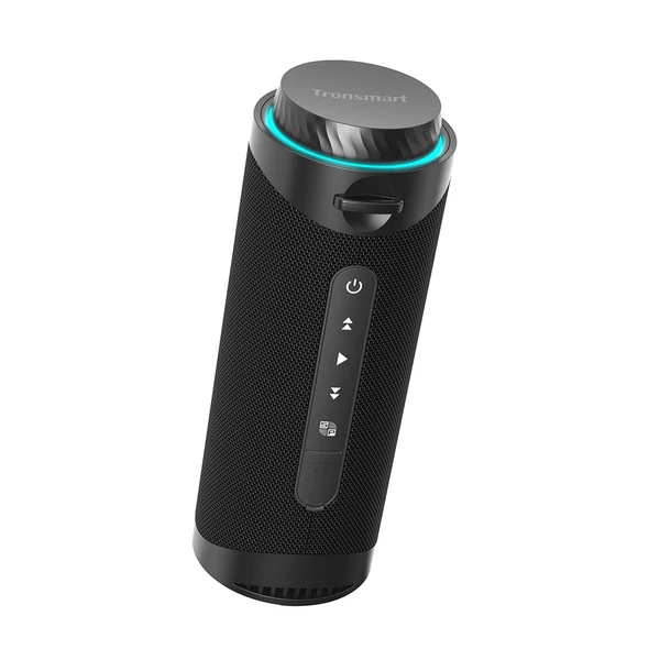 Tronsmart T7 hordozható Bluetooth hangszóró LED fénnyel, 30W, SoundPulse, TWS, IPX7, EQ - Fekete