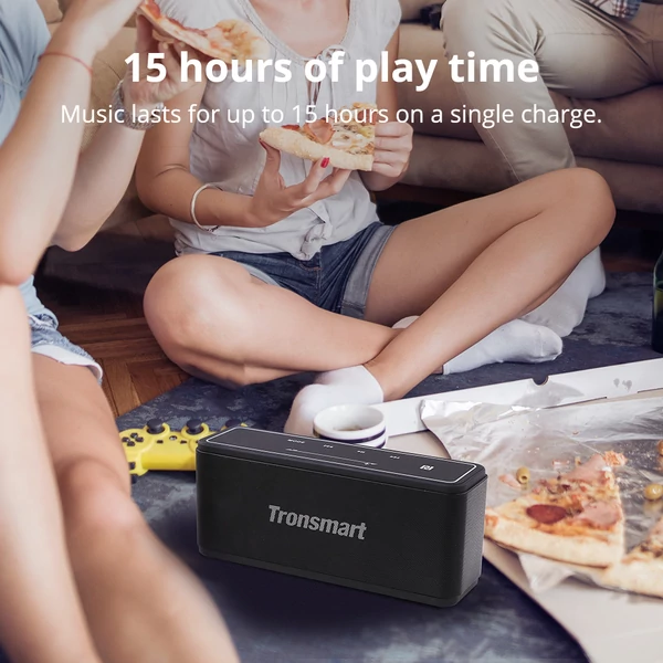 Tronsmart Element Mega SoundPulse™ Bluetooth 5.0 hangszóró, 40W, 3D hangzás, TWS, érintésvezérlés – Fekete
