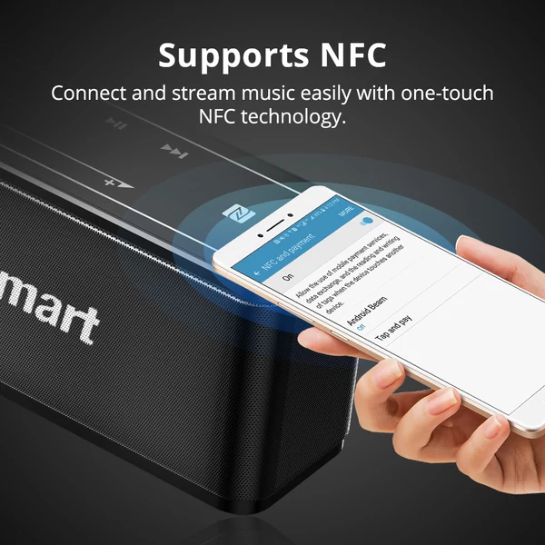 Tronsmart Element Mega SoundPulse™ Bluetooth 5.0 hangszóró, 40W, 3D hangzás, TWS, érintésvezérlés – Fekete