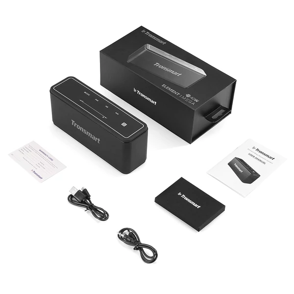 Tronsmart Element Mega SoundPulse™ Bluetooth 5.0 hangszóró, 40W, 3D hangzás, TWS, érintésvezérlés – Fekete