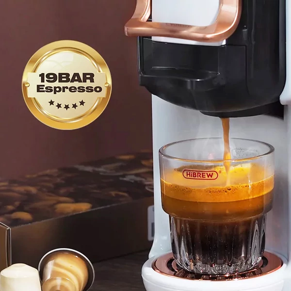 HiBREW H2B 5 az 1-ben több kapszulás 19 Bar hideg-meleg kávéfőző - Fehér