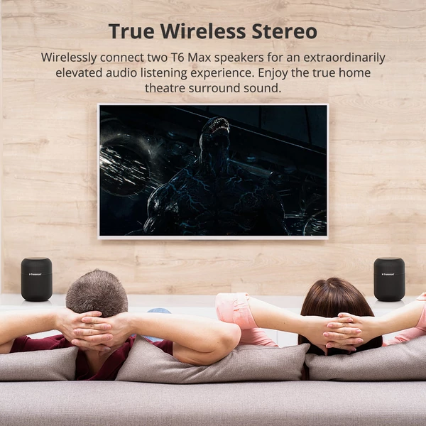 Tronsmart Element T6 Max 60W Bluetooth 5.0 NFC hangszóró, SoundPulse™, 20 óra üzemidő, Siri/Google/Cortana, USB-C gyorstöltés