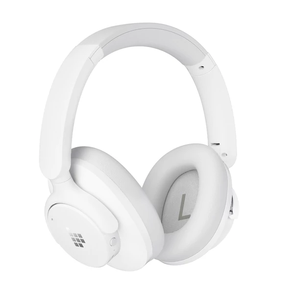 Tronsmart Sounfii Q20 ANC Bluetooth fejhallgató, 50 óra üzemidő, 90°-ban forgatható párnák, 2 eszköz párosítás, mikrofon, zajszűrés - Fehér