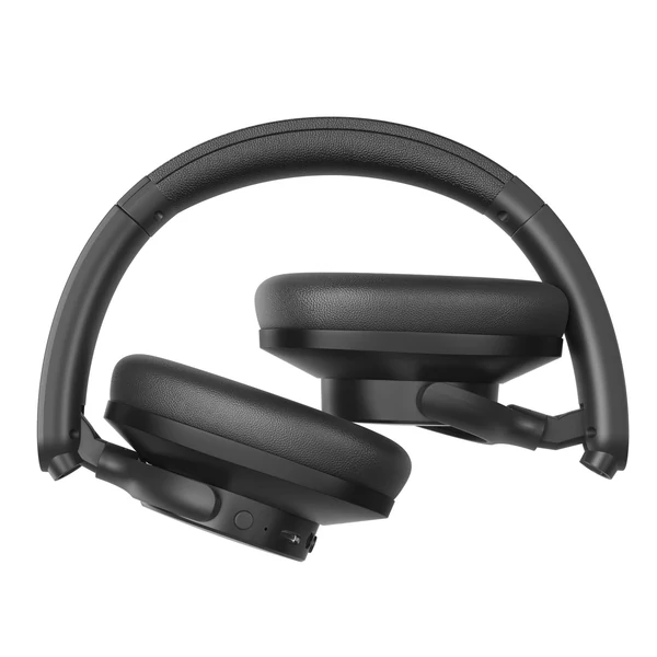 Tronsmart SOUNFII Q20S hibrid ANC fejhallgató, Bluetooth 5.3, 60 óra, Hi-Res, 90° forgó párnák, 2 eszköz, app vezérlés - Fekete