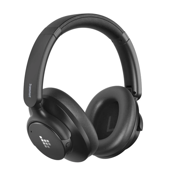 Tronsmart SOUNFII Q20S hibrid ANC fejhallgató, Bluetooth 5.3, 60 óra, Hi-Res, 90° forgó párnák, 2 eszköz, app vezérlés - Fekete