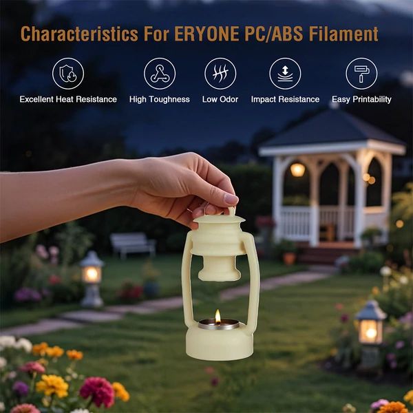 ERYONE ötvözetű PC/ABS 3kg filament 3D nyomtatóhoz – Fehér