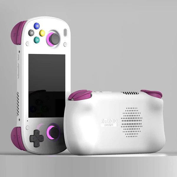 Retroid Pocket MINI játékkonzol, 3,7" AMOLED, 6GB+128GB, Android 10, 4000mAh, WiFi 6, BT 5.1, aktív hűtés, 27W gyorstöltés - Fehér