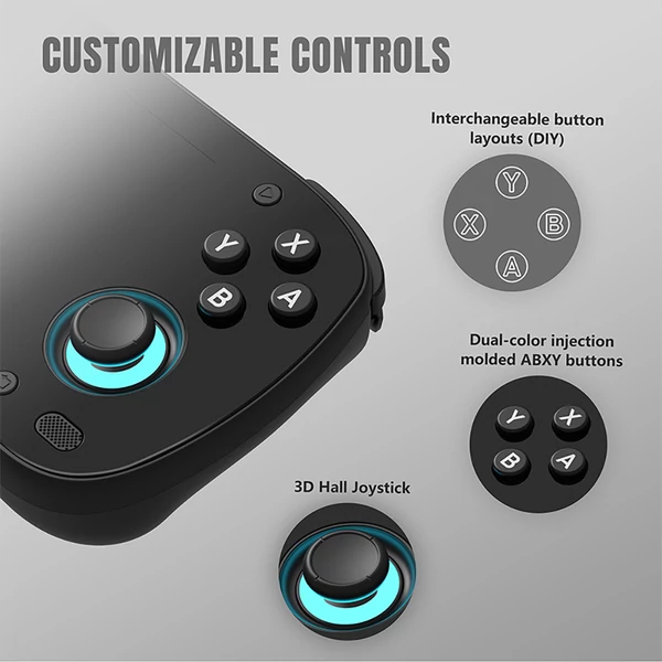 Retroid Pocket MINI játékkonzol, 3,7" AMOLED, 6GB+128GB, Android 10, 4000mAh, WiFi 6, BT 5.1, aktív hűtés, 27W gyorstöltés - Narancs