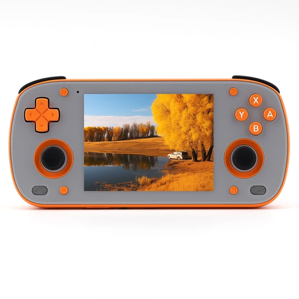 Retroid Pocket MINI játékkonzol, 3,7" AMOLED, 6GB+128GB, Android 10, 4000mAh, WiFi 6, BT 5.1, aktív hűtés, 27W gyorstöltés - Narancs