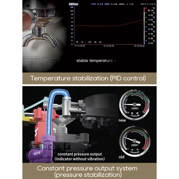 HIBREW H10 Plus eszpresszó kávéfőző, 20 bar, gyors fűtés, hőfokszabályzás, gőzölő, rozsdamentes acél, kompakt