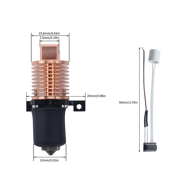 FYSETC 3D nyomtató hotend készlet Bambu Lab P1 sorozathoz
