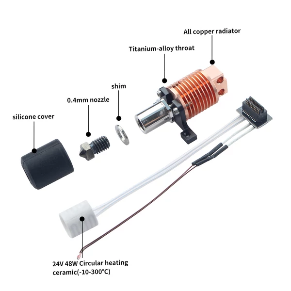 FYSETC 3D nyomtató hotend készlet Bambu Lab P1 sorozathoz
