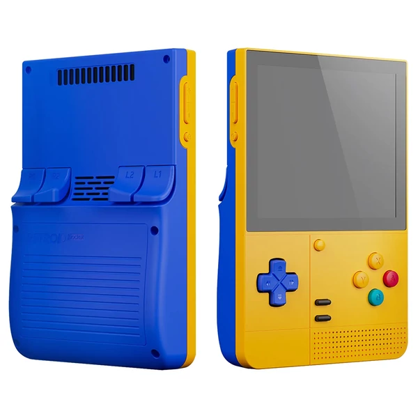 Retroid Pocket Classic Android 14 játékkonzol, 3,92" 1240×1080 AMOLED kijelző, 6GB RAM, 128GB tárhely, WiFi 5, BT 5.1, 5000mAh - Sárga