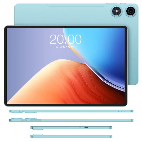 Teclast P50 Android 15 tablet, 11" 800×1280 IPS, Unisoc T606 8 mag, 8+12GB RAM, 128GB ROM, WiFi, BT 5.0, 5+8MP kamera, GPS, 7000mAh