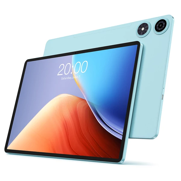 Teclast P50 Android 15 tablet, 11" 800×1280 IPS, Unisoc T606 8 mag, 8+12GB RAM, 128GB ROM, WiFi, BT 5.0, 5+8MP kamera, GPS, 7000mAh