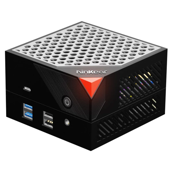 Ninkear MBOX 8 Pro mágneses moduláris mini PC, Ryzen 7 8845HS, 32GB DDR5 RAM, 1TB SSD, 4K HDMI/DP/Type-C, WiFi 6, BT 5.2, RGB