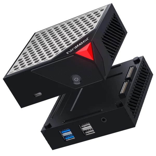 Ninkear MBOX 8 Pro mágneses moduláris mini PC, Ryzen 7 8845HS, 32GB DDR5 RAM, 1TB SSD, 4K HDMI/DP/Type-C, WiFi 6, BT 5.2, RGB
