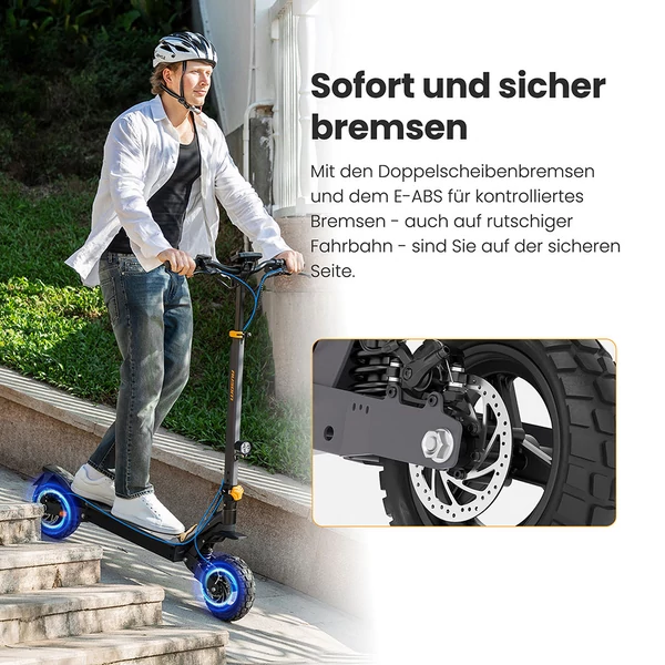 Ausom L1 elektromos roller, 800W motor, 48V 15,6Ah akku, 10" kerekek, 45km/h, 70km hatótáv, tárcsafék, NFC, kódzár