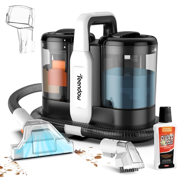 Teendow C5 szőnyeg- és kárpittisztító, 500 W, halk, 1500 ml tartály, hordozható, autóhoz, lépcsőhöz, háziállatokhoz