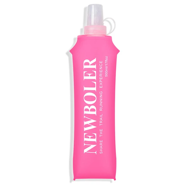 NEWBOLER BOT200 összecsukható, BPA-mentes, puha sportkulacs – 500ml, Pink